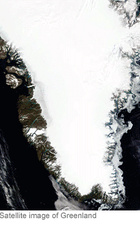 Greenland, arial views of the ice sheet, and field work from May 17 through June 17, 2004
