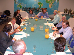 large group around table