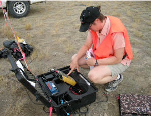 Anne Sheehan programming GPS devices