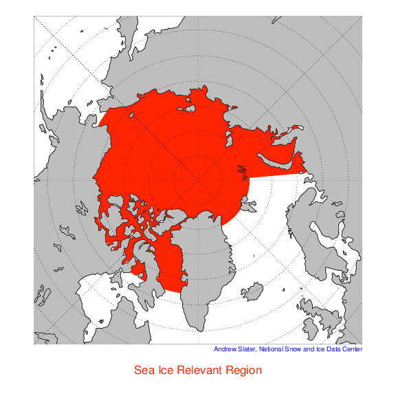 Map of the Arctic Ocean