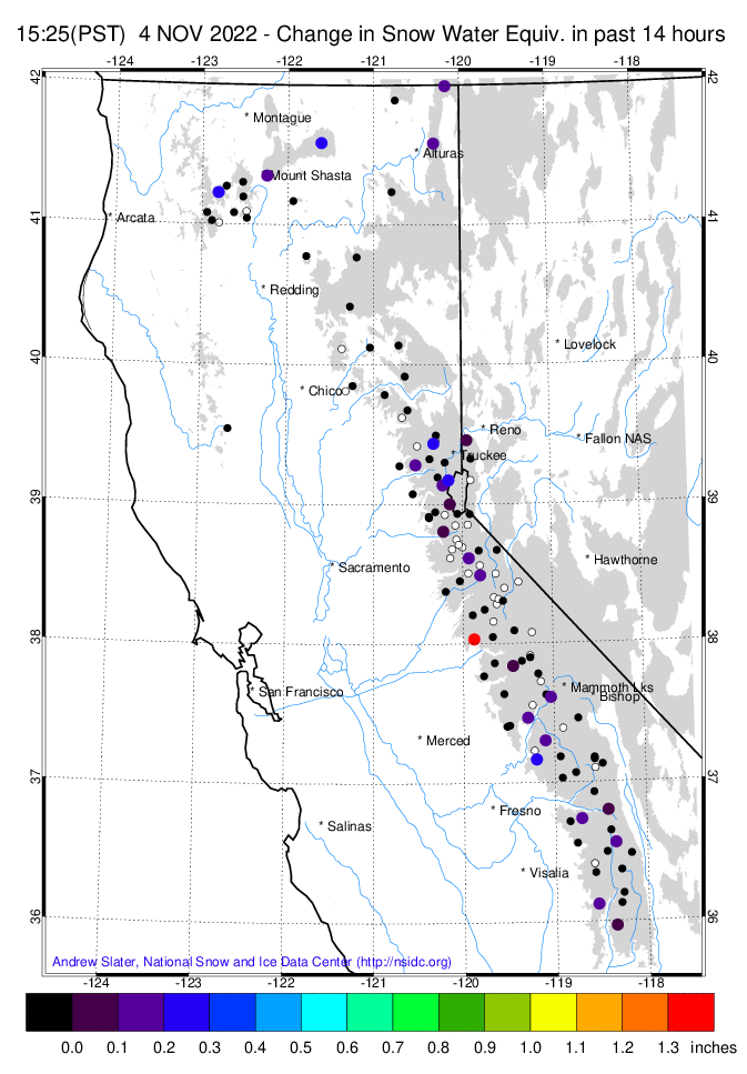 California SNOTEL 14hr Increment
