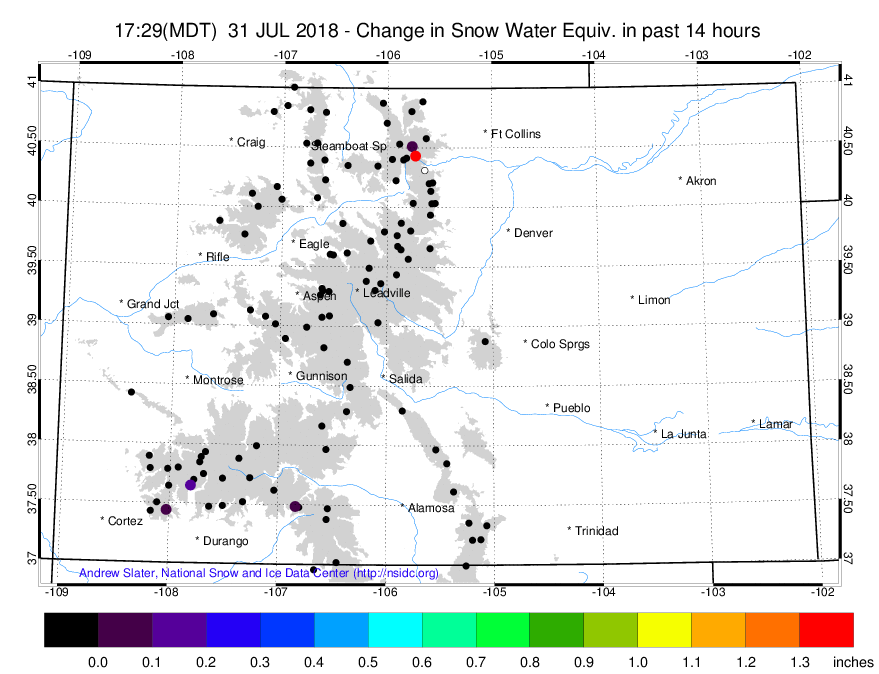 Colorado SNOTEL 14hr Increment