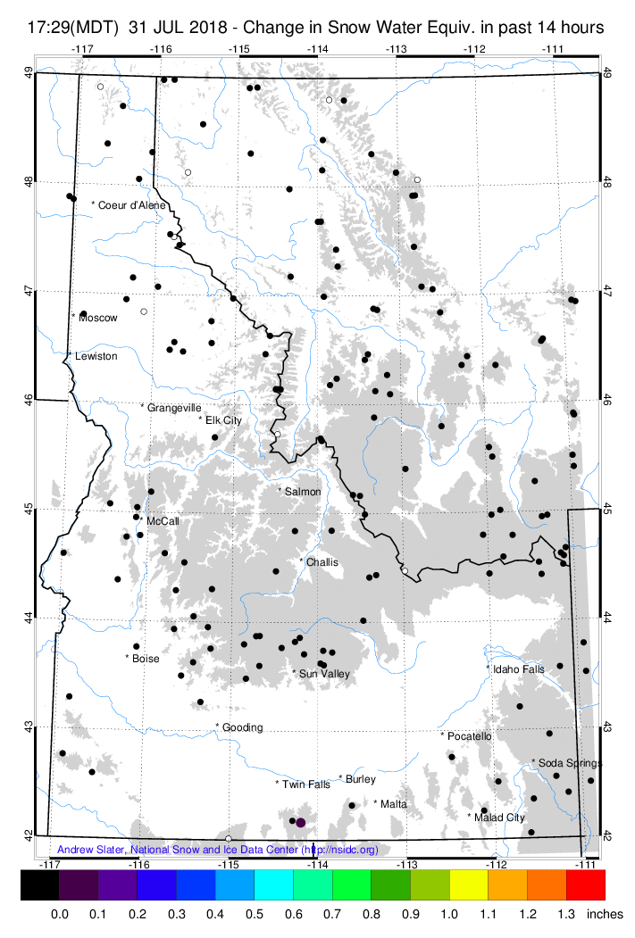 Idaho SNOTEL 14hr Increment