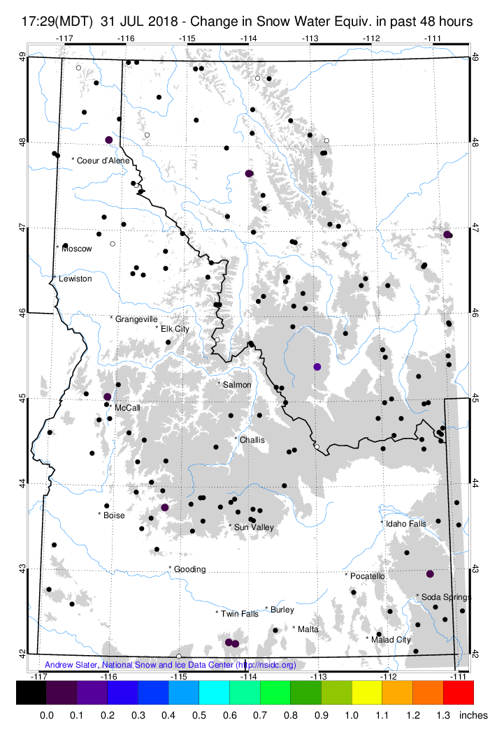 Idaho SNOTEL 48hr Increment