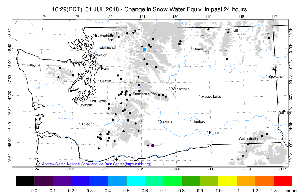 Washington SNOTEL 24hr Increment